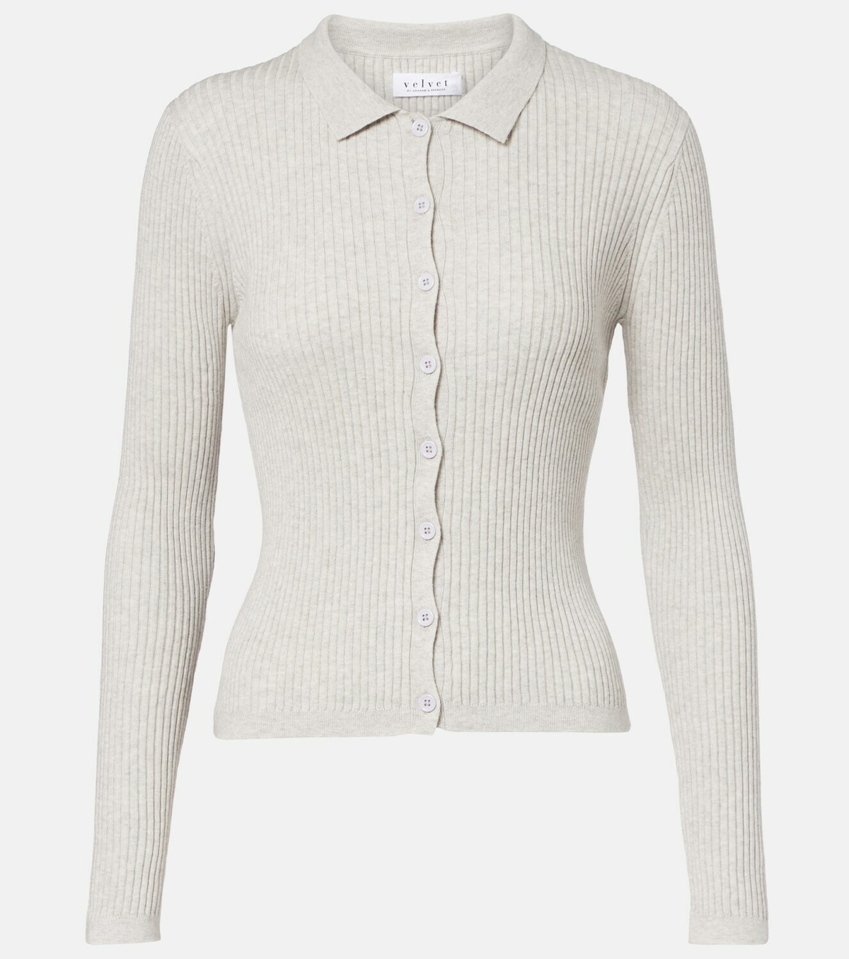 Velvet Nikki cotton and cashmere polo shirt