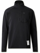 Satisfy - Logo-Print GhostFleece™ Polartec®Power Grid™ Half‑Zip Sweatshirt - Black