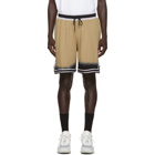 John Elliott Tan and Black Game Shorts