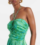 Poupette St Barth Claudia printed halterneck jumpsuit