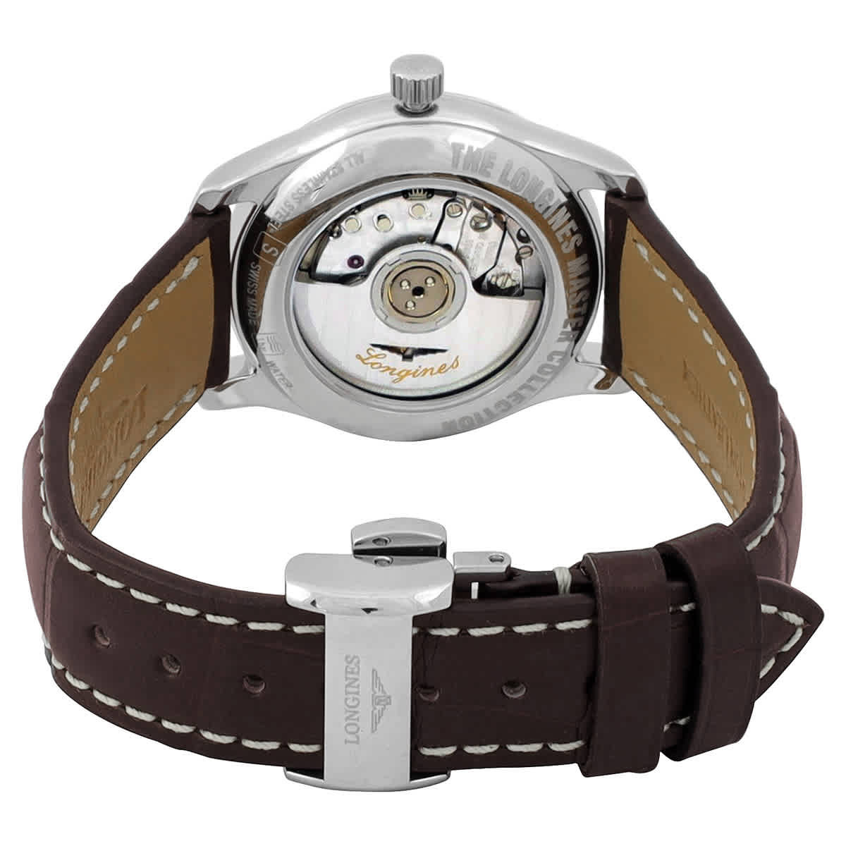 Longines Master Collection Silver Dial Brown Leather Band Stainless Steel Case Automatic Ladies Watch L22574783