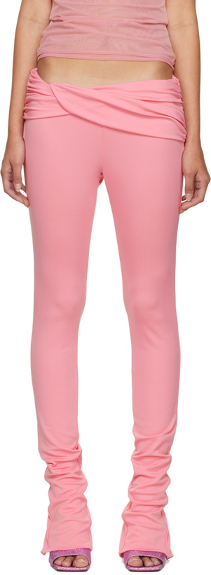Photo: Blumarine Pink Draped Leggings