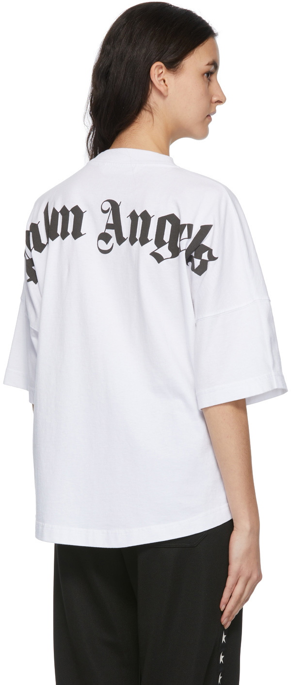 【関税&送料込み】Palm Angels Palms Over T-Shirt Palm Angels White Logo Over T-Shirt Palm Angels