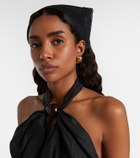 Faithfull Emilia lace-trimmed cotton scarf