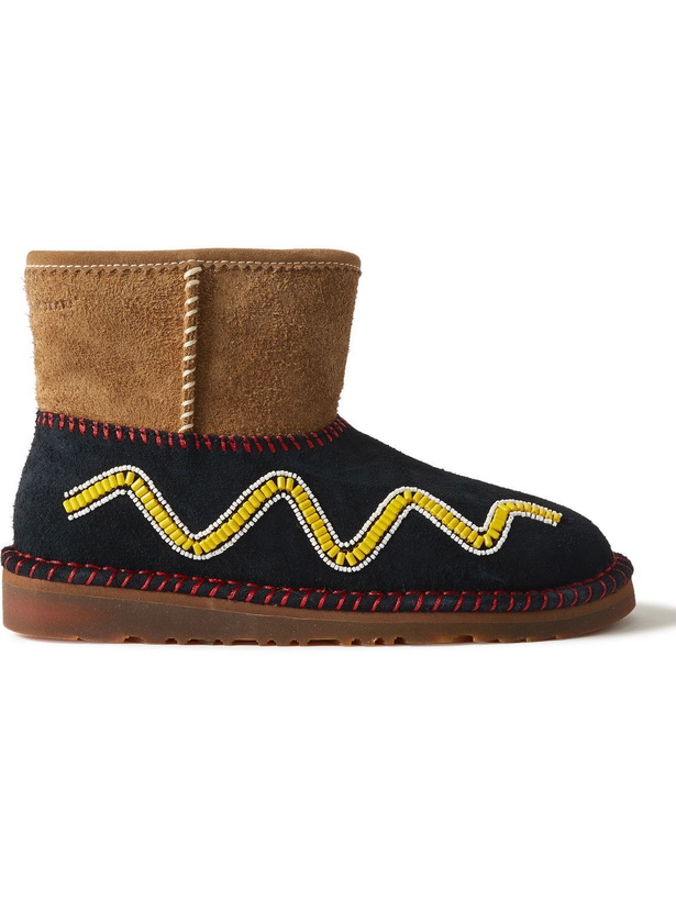 Photo: UGG Australia - Denim Tears Classic Onia Beaded Suede Boots - Brown