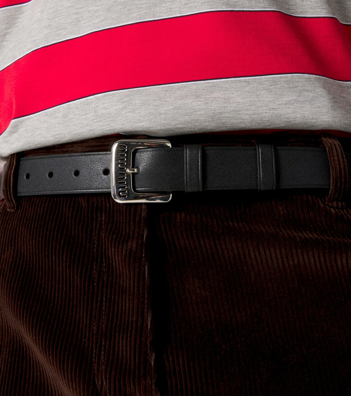 Miu Miu Logo leather belt