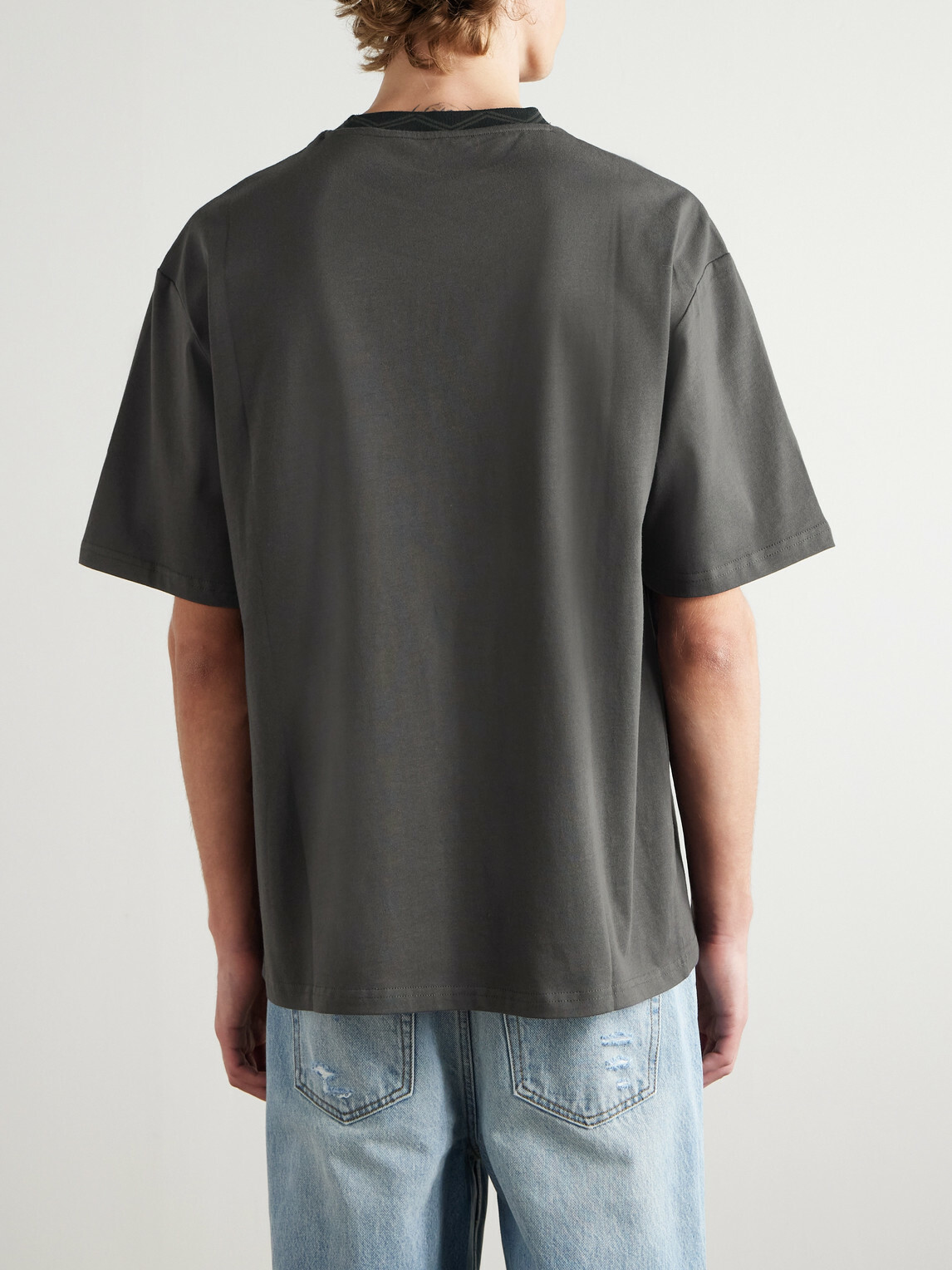 MANAAKI - Taniko Organic Cotton-Jersey T-Shirt - Gray