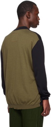 UMA WANG Black & Khaki Duotone Sweater