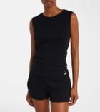 Jean Paul Gaultier Ribbed-knit cotton jersey shorts