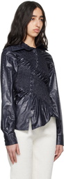 SUPER YAYA Navy Twist Shirt