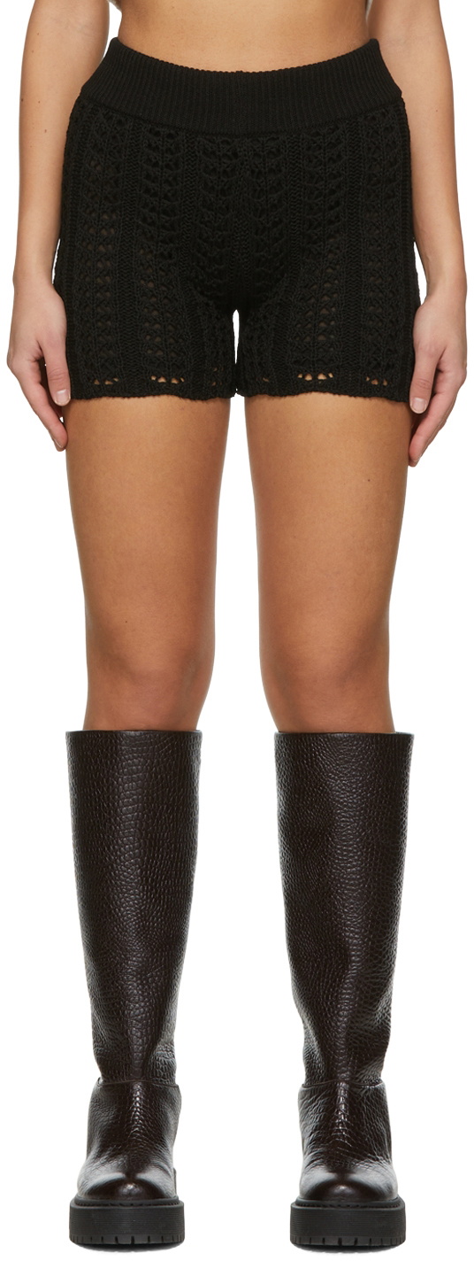 DRAE Black Cotton Shorts