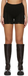 DRAE Black Cotton Shorts