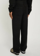 Cole Buxton Logo-intarsia Brushed Wool-blend Trousers Black