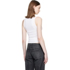 BALMAIN White Jersey Draped Top