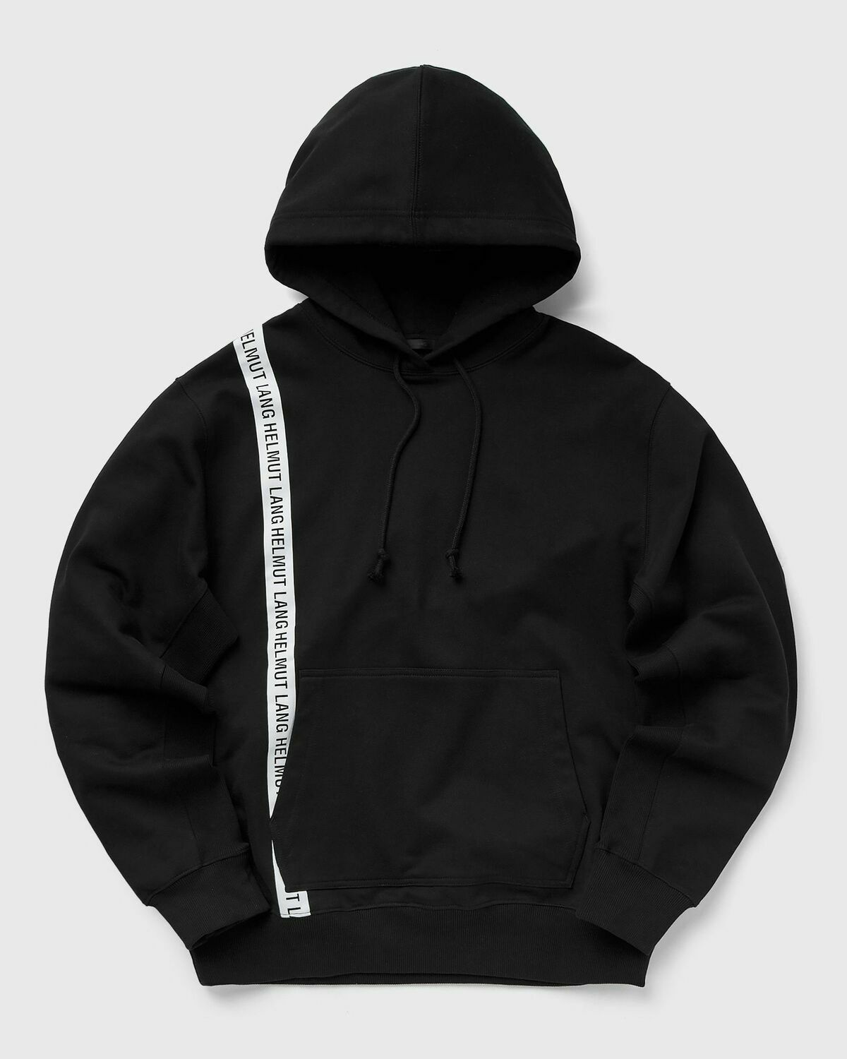 Helmut Lang Stripe Hoodie Black Mens Hoodies