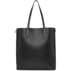 Alexander McQueen Black Studded North/South Shopper Tote