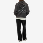 Off-White Women's Scissor Arrow Regular Hoodie in Washed Black
