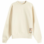 Burberry Men's Check Label Sweatshirt in Nutmeg