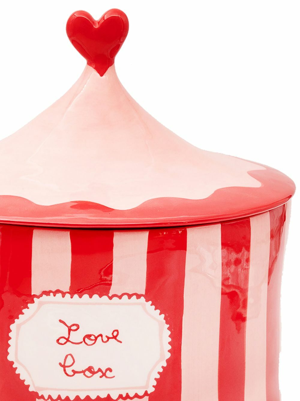 LAETITIA ROUGET Red Love Box Hand-Painted Jar
