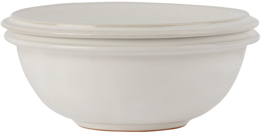 BKLYN CLAY White Saturn Dinnerwear Cereal Bowl & Eggo Plate Set