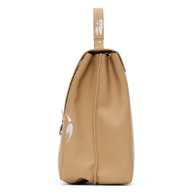 Cherevichkiotvichki Tan Small Splatter Lock Bag