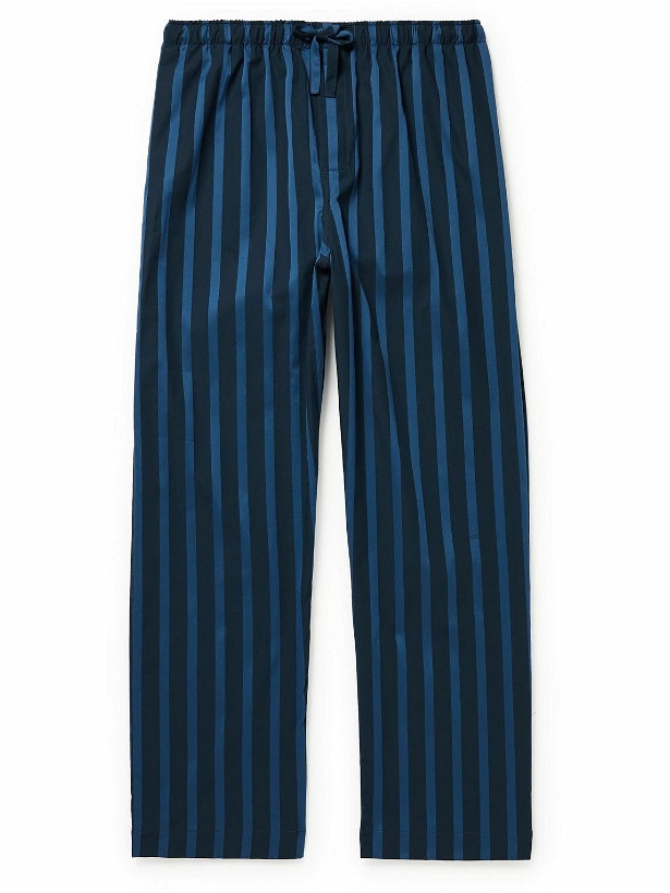 Photo: Derek Rose - Royal 218 Striped Cotton-Poplin Pyjama Trousers - Blue