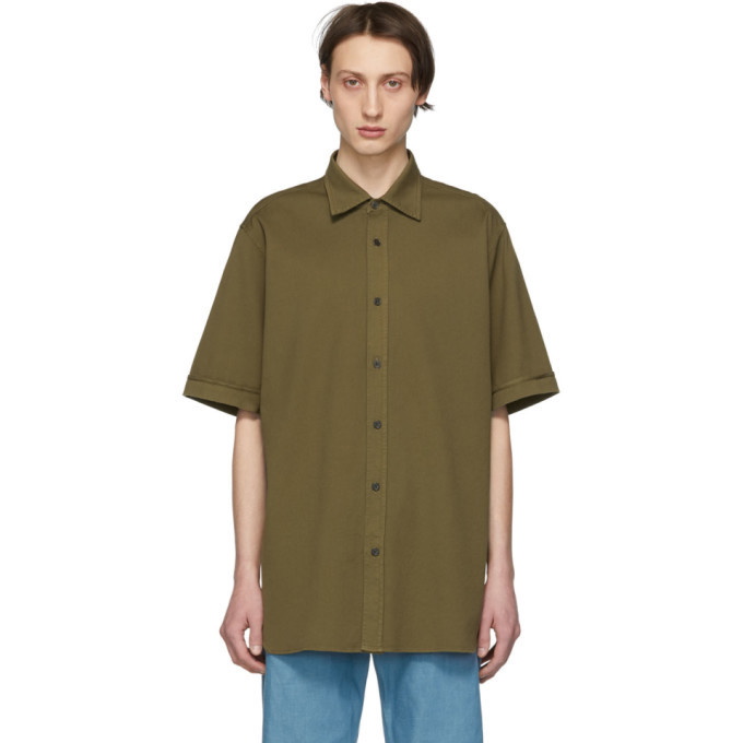 Photo: Dries Van Noten Khaki Oversized Compton Shirt