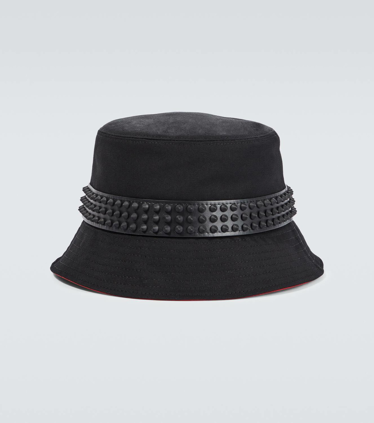 Christian Louboutin Bobino Spikes canvas bucket hat