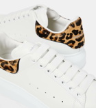 Alexander McQueen Oversized leopard-print leather sneakers