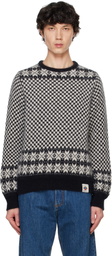 Bally Black & White Mohair & Silk Sweater