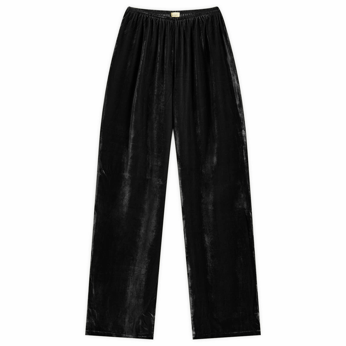 DONNI. Women's Velvet Simple Pants in Jet