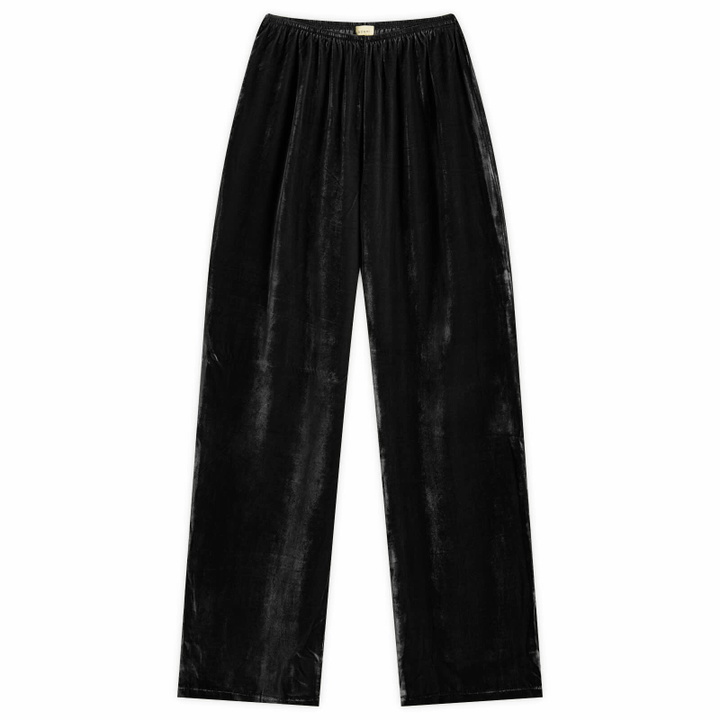 Photo: DONNI. Women's Velvet Simple Pants in Jet