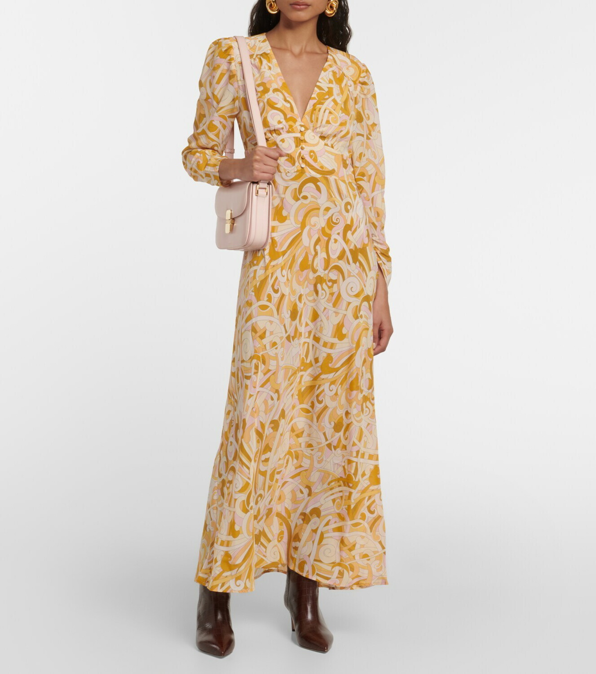 Rixo Selma printed silk crêpe midi dress Rixo