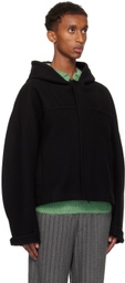 Solid Homme Black Handmade Hoodie Jacket