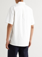 Club Monaco - Cotton-Blend Poplin Half-Zip Polo Shirt - White