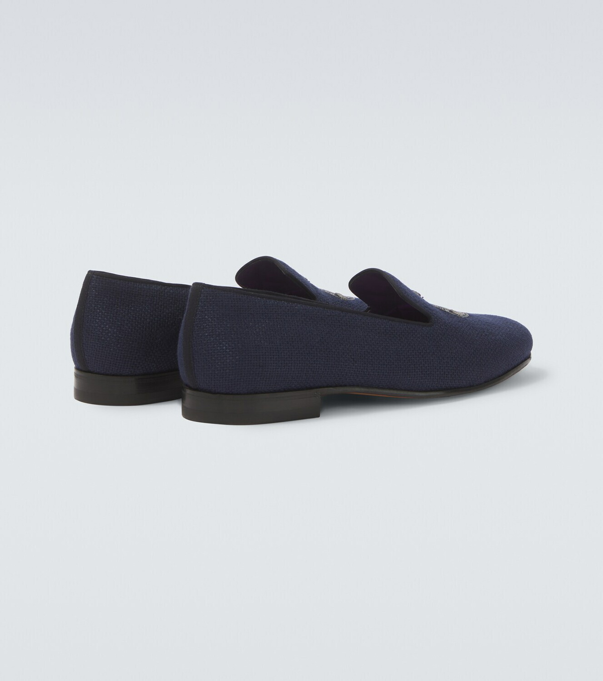 Ralph Lauren Purple Label Alonzo embroidered linen loafers