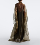 Taller Marmo Sphinx draped organza kaftan