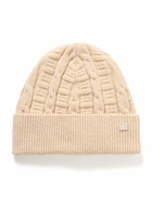 Acne Studios - Logo-Jacquard Cable-Knit Wool-Blend Beanie