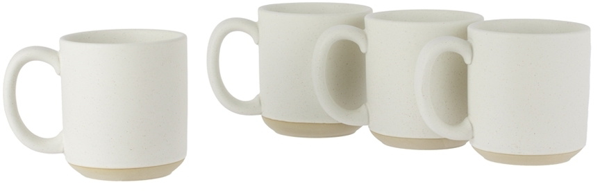 Lineage Ceramics White Big Mug, 4 pcs