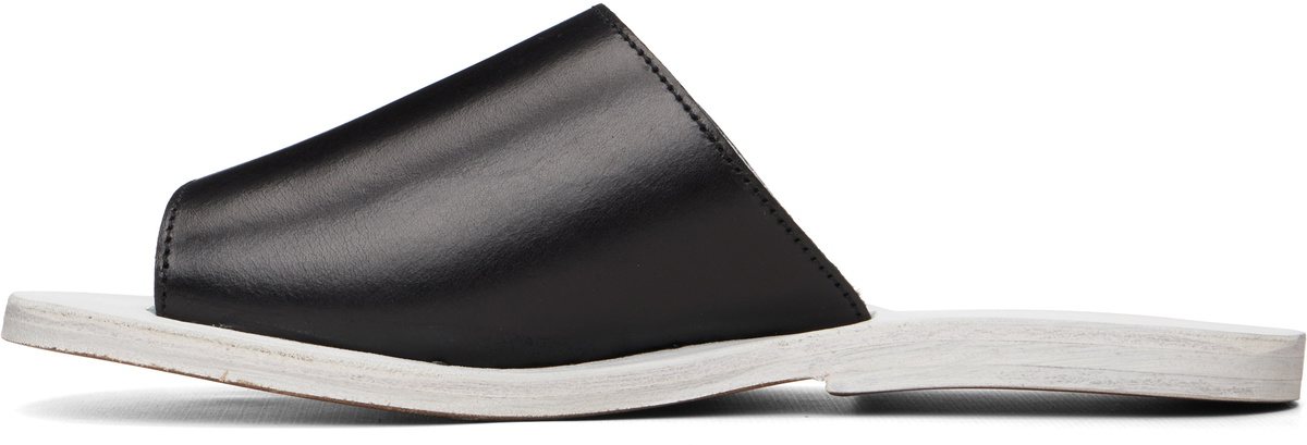 Rier Black & White Leather Sandals