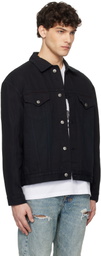 Ksubi Black Oh G Replica Eagle Denim Jacket