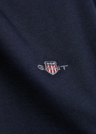 Gant Logo-embroidered Cotton T-shirt Navy