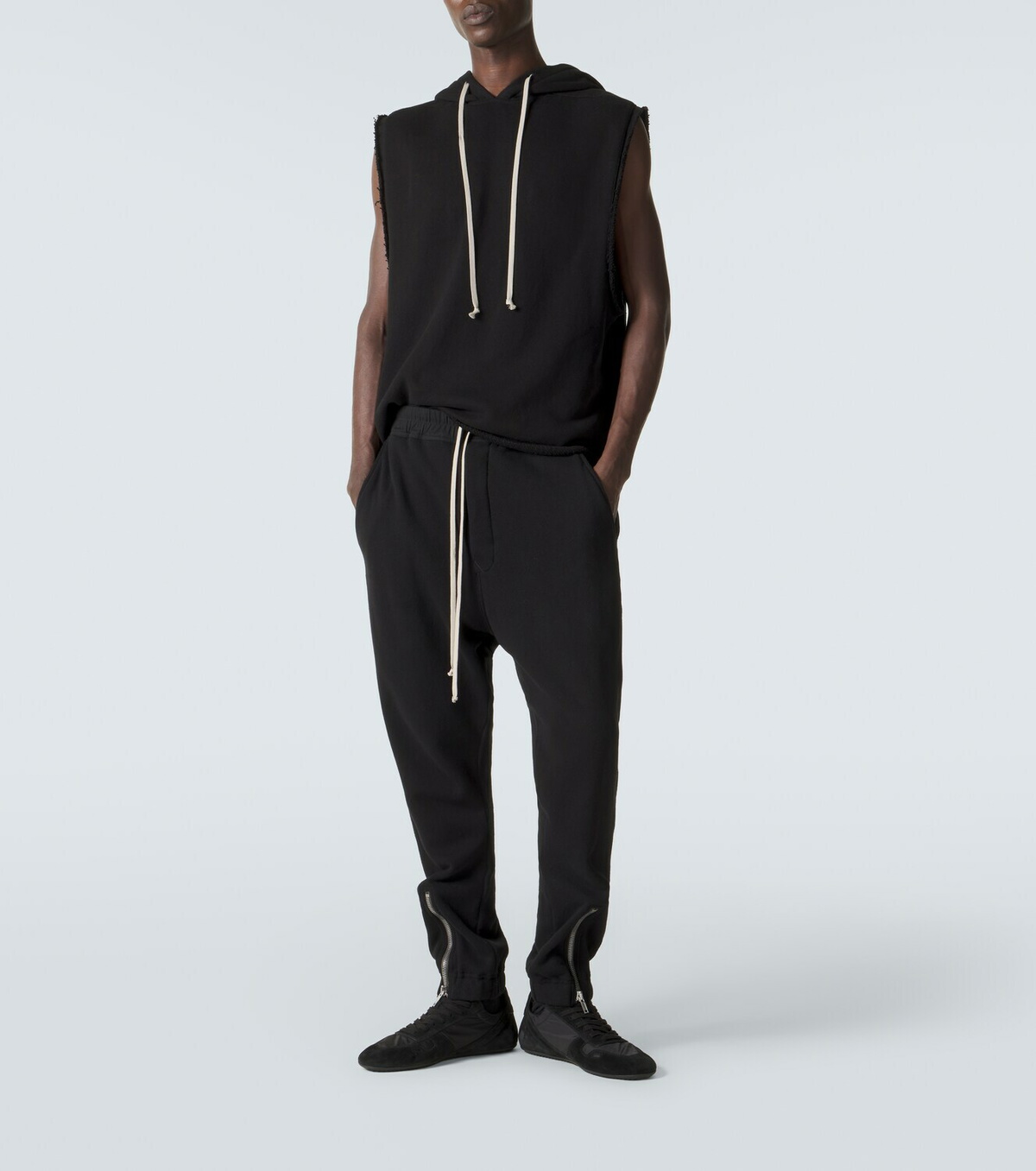 Rick Owens Tecuatl cotton jersey terry sweatpants