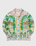 Casablanca Cuban Collar Long Sleeve Shirt Multi - Mens - Longsleeves