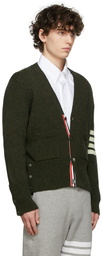 Thom Browne Green Shetland Wool 4-Bar Classic Cardigan