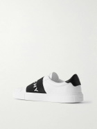 Givenchy - Urban Street Logo-Appliquéd Webbing-Trimmed Leather Slip-On Sneakers - White