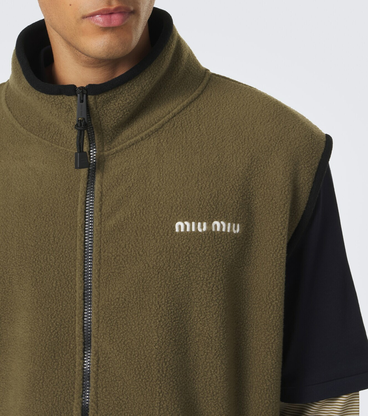 Miu Miu Fleece zip-up vest