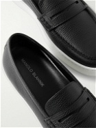 Manolo Blahnik - Ellis Full-Grain Leather Slip-On Sneakers - Black