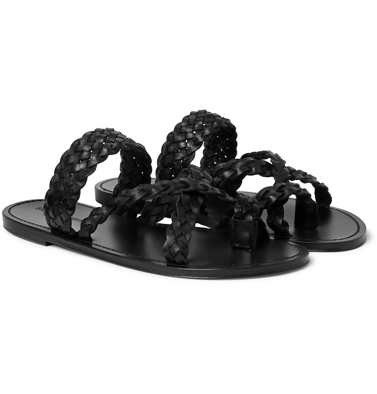 Braided Leather Push-In Sandal – CozeeFeet