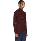 Missoni Red Striped Mock Neck Sweater